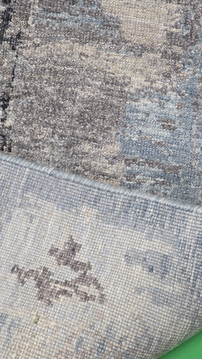 Wool & Silk Modern Abstract Designer Rug 303x245cm | Rug# 31794