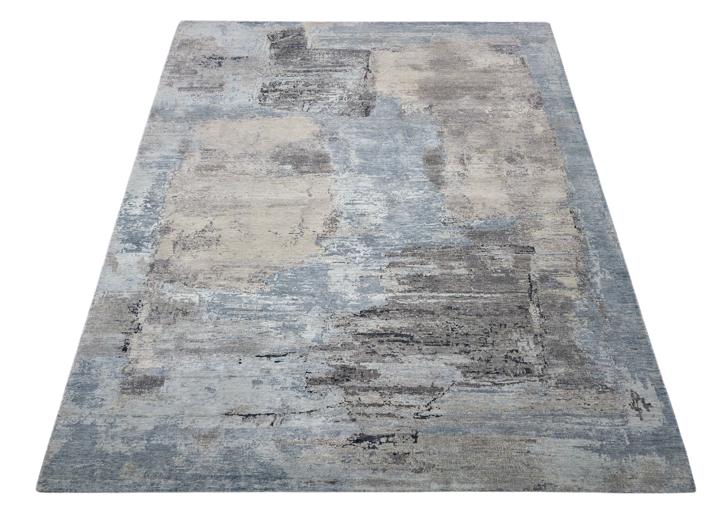 Wool & Silk Modern Abstract Designer Rug 303x245cm | Rug# 31794