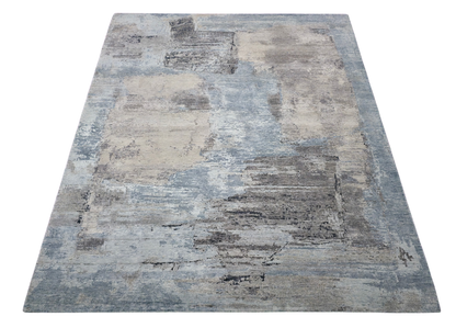 Wool & Silk Modern Abstract Designer Rug 303x245cm | Rug# 31794