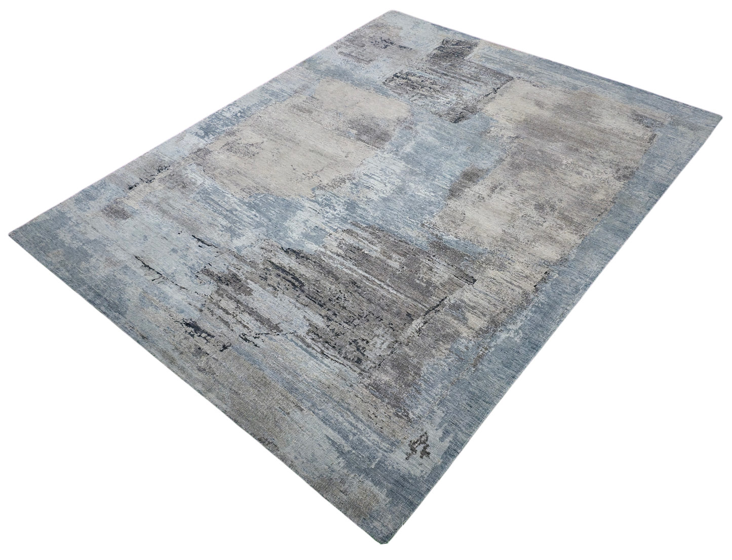 Wool & Silk Modern Abstract Designer Rug 303x245cm | Rug# 31794