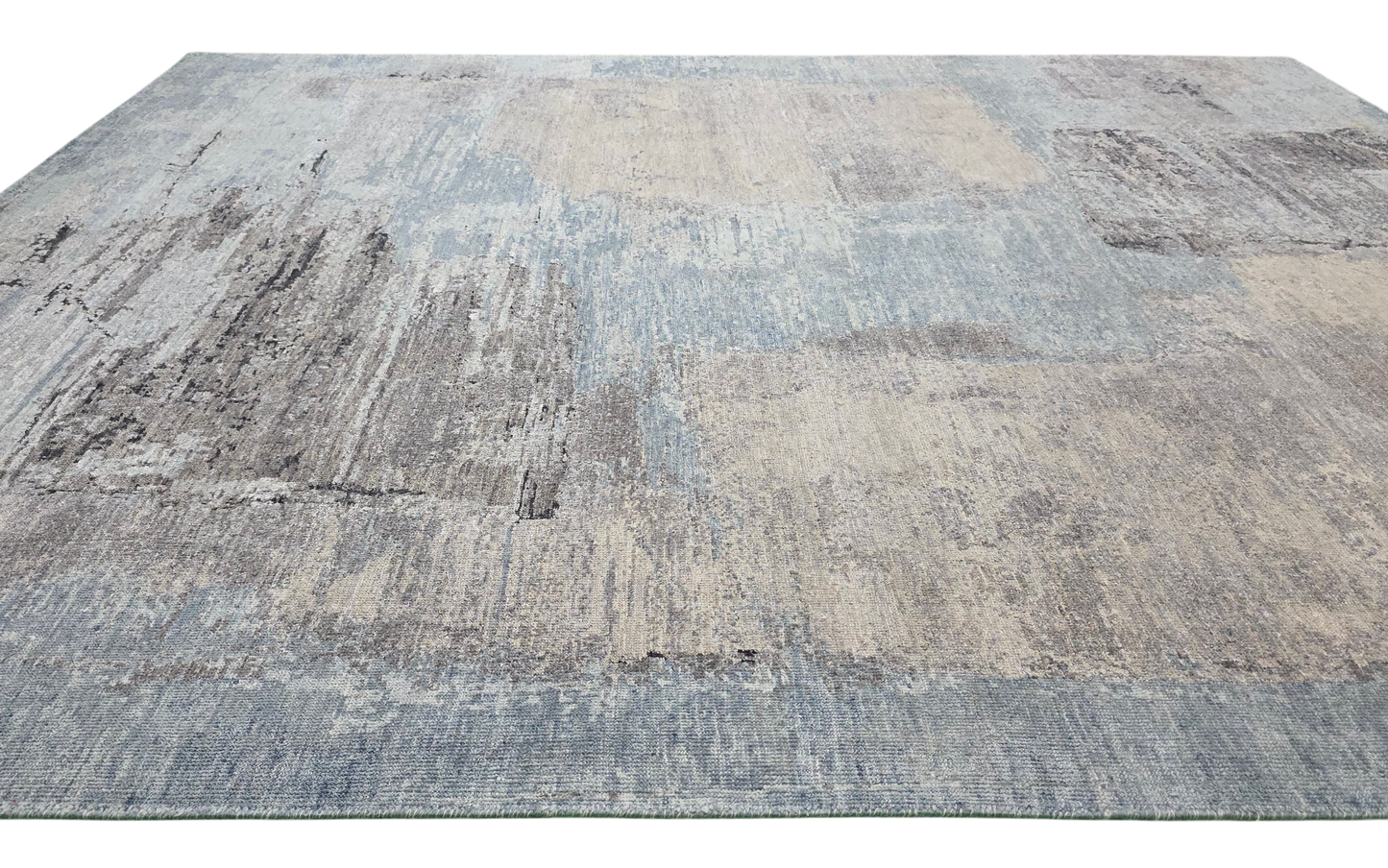 Wool & Silk Modern Abstract Designer Rug 303x245cm | Rug# 31794