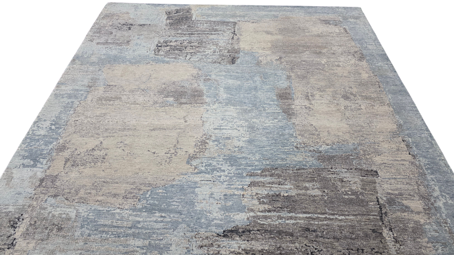 Wool & Silk Modern Abstract Designer Rug 303x245cm | Rug# 31794
