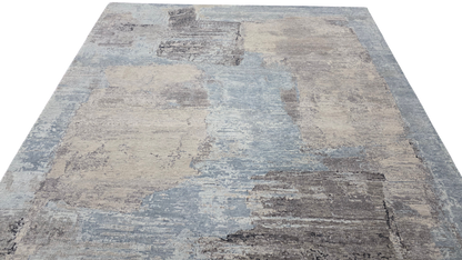 Wool & Silk Modern Abstract Designer Rug 303x245cm | Rug# 31794