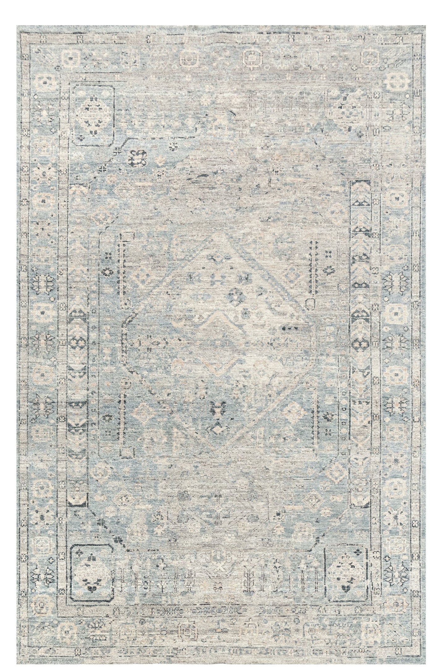 Hand knotted Jaipur in a classic 19th century Heriz design 255x175 cm | Rug# 31812