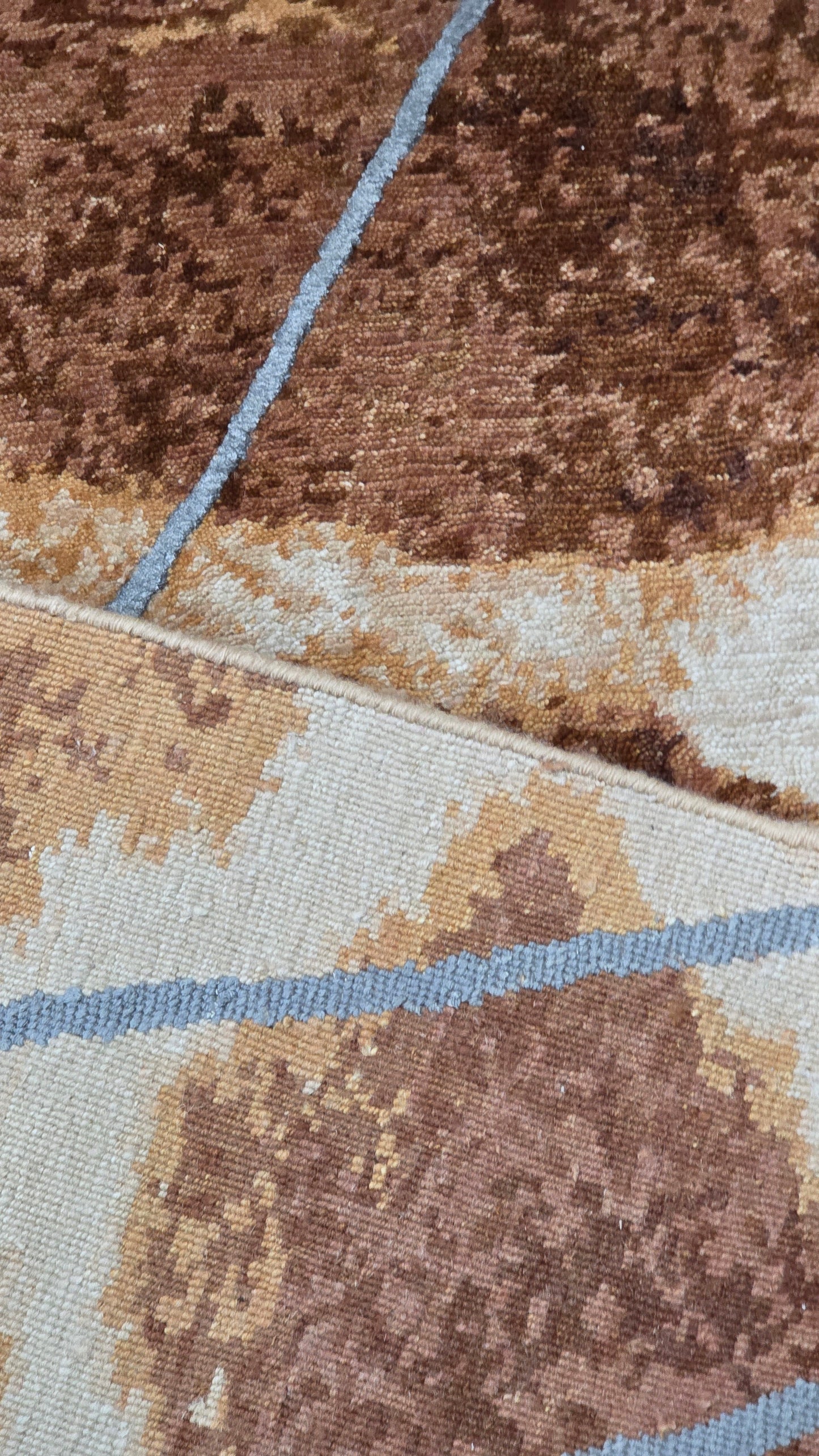 Majid’s Designer Modern Rug, wool & silk, 300x246cm | Rug# 31852