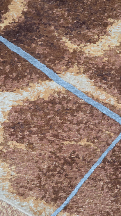 Majid’s Designer Modern Rug, wool & silk, 300x246cm | Rug# 31852