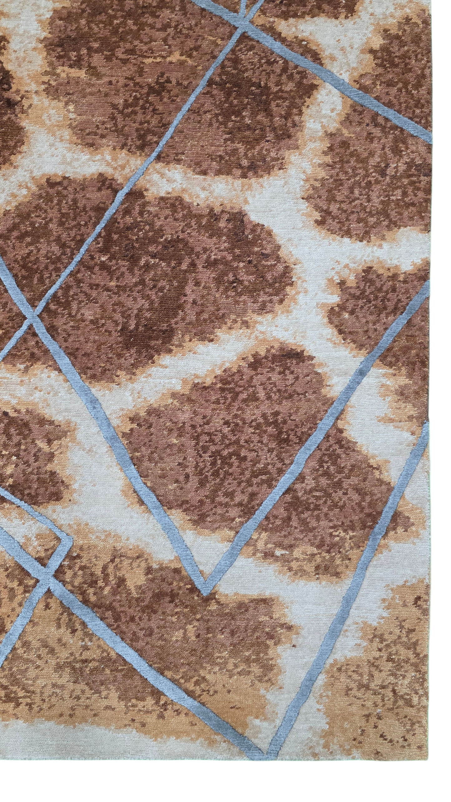 Majid’s Designer Modern Rug, wool & silk, 300x246cm | Rug# 31852