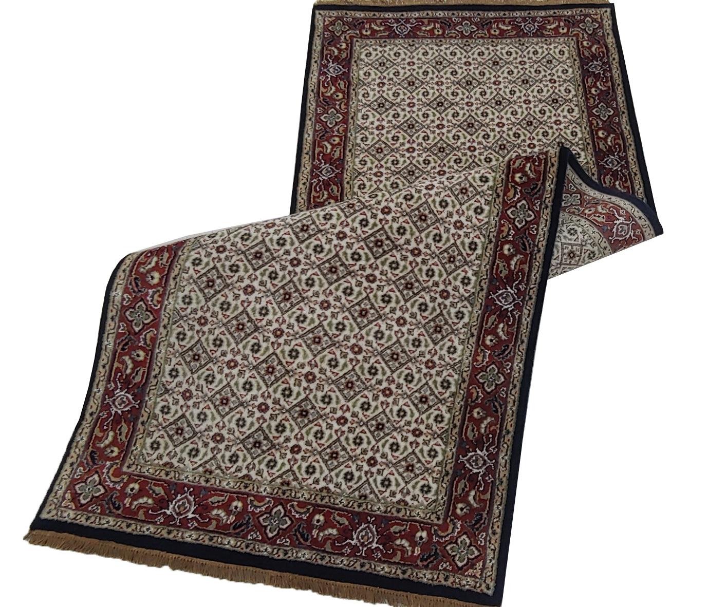 Superfine Amritsar hall runner in Tabriz Mahi design 190x80cm | Rug# 31905