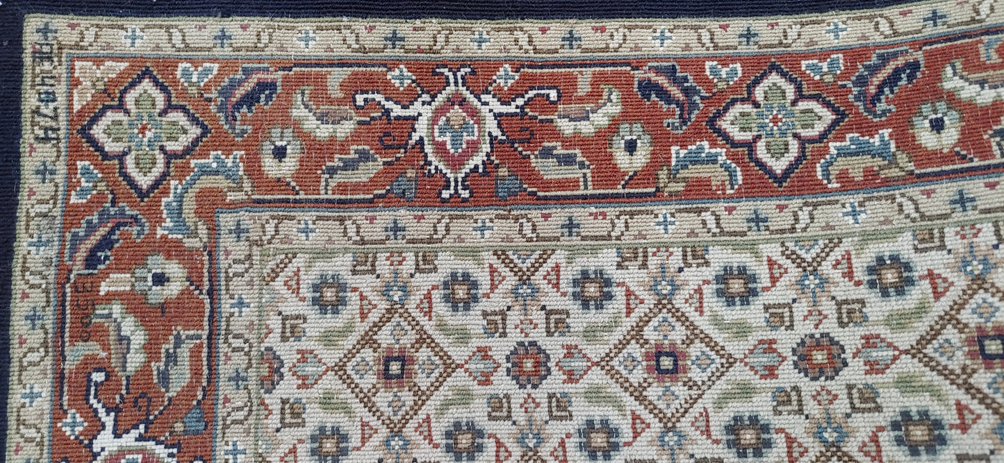 Superfine Amritsar hall runner in Tabriz Mahi design 190x80cm | Rug# 31905