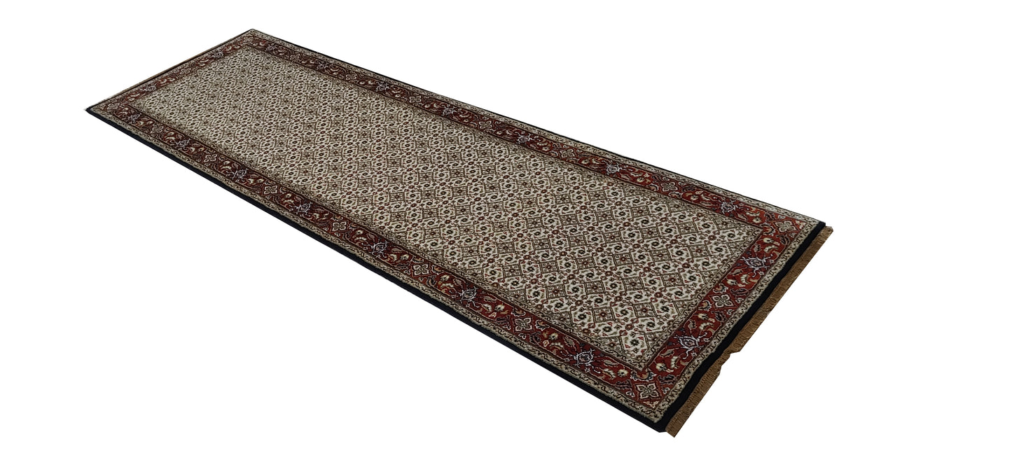 Superfine Amritsar hall runner in Tabriz Mahi design 249x78cm | Rug# 31906