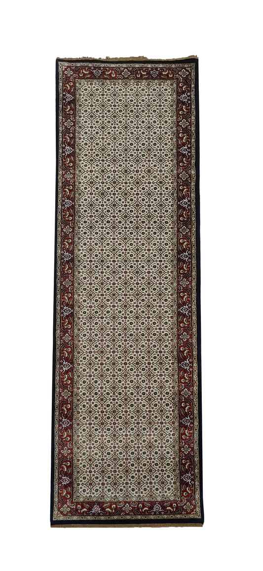 Superfine Amritsar hall runner in Tabriz Mahi design 292x79cm | Rug# 31907
