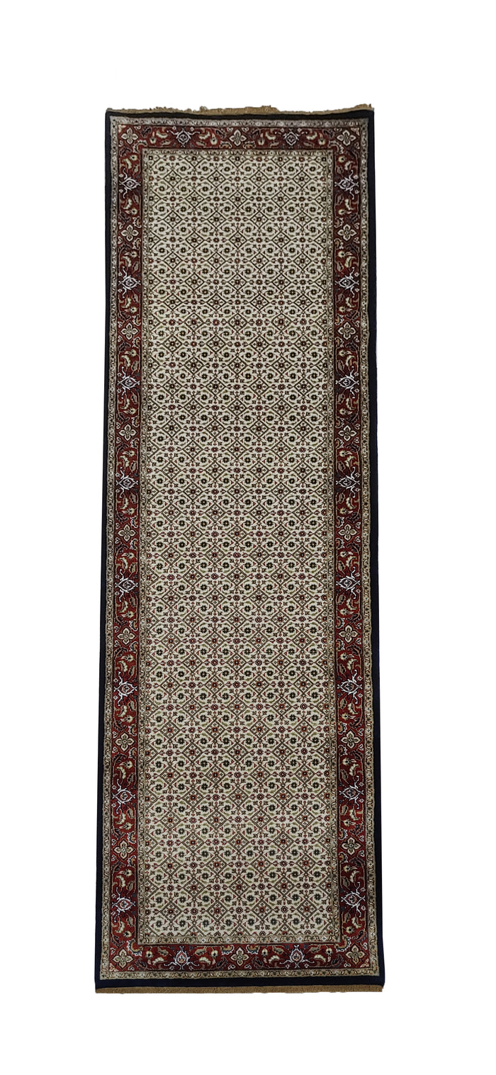 Superfine Amritsar hall runner in Tabriz Mahi design 292x79cm | Rug# 31907