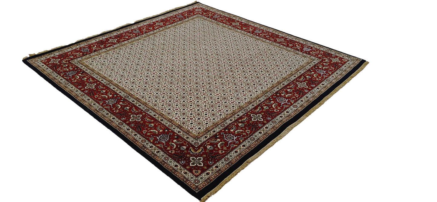 Superfine Amritsar hall runner in Tabriz Mahi design 204x200cm | Rug# 31908