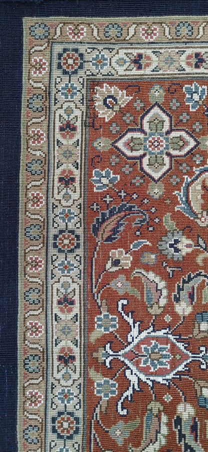 Superfine Amritsar hall runner in Tabriz Mahi design 204x200cm | Rug# 31908