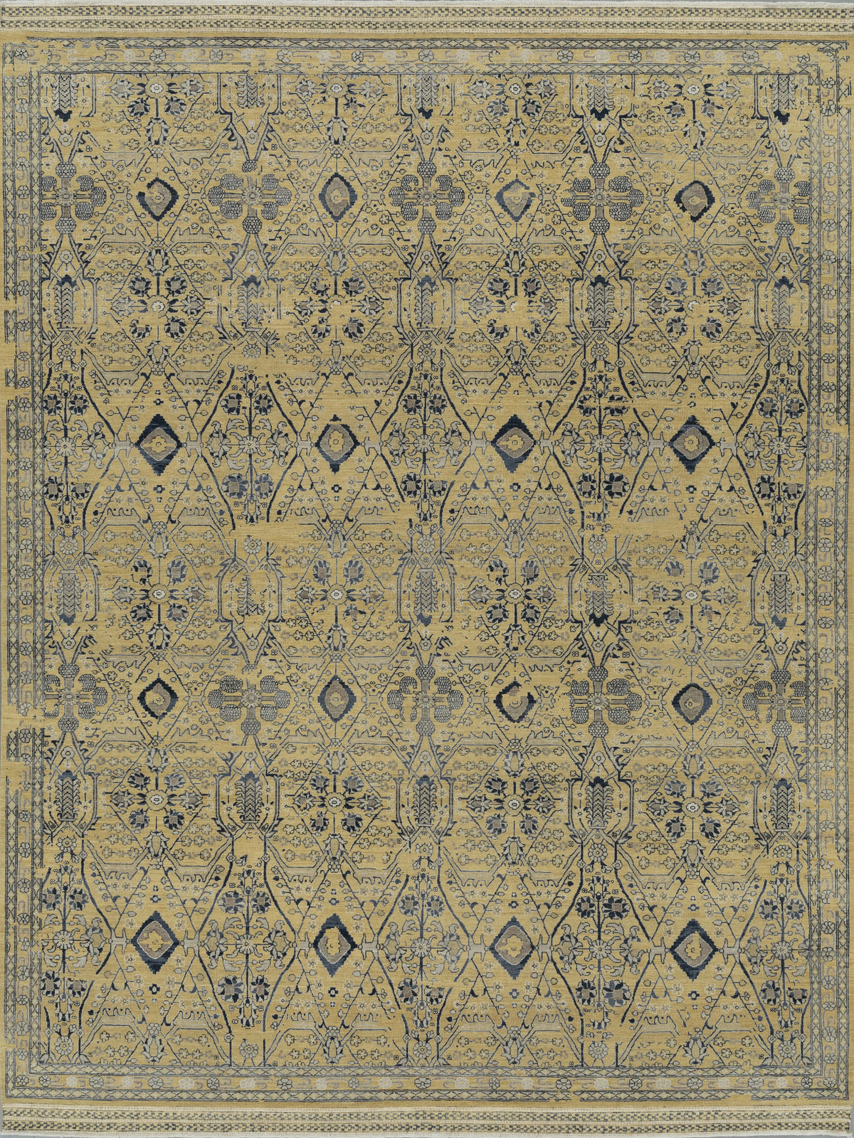 Hand-Knotted Jaipur Ziegler Design Rug 369x274 cm | Rug#3194