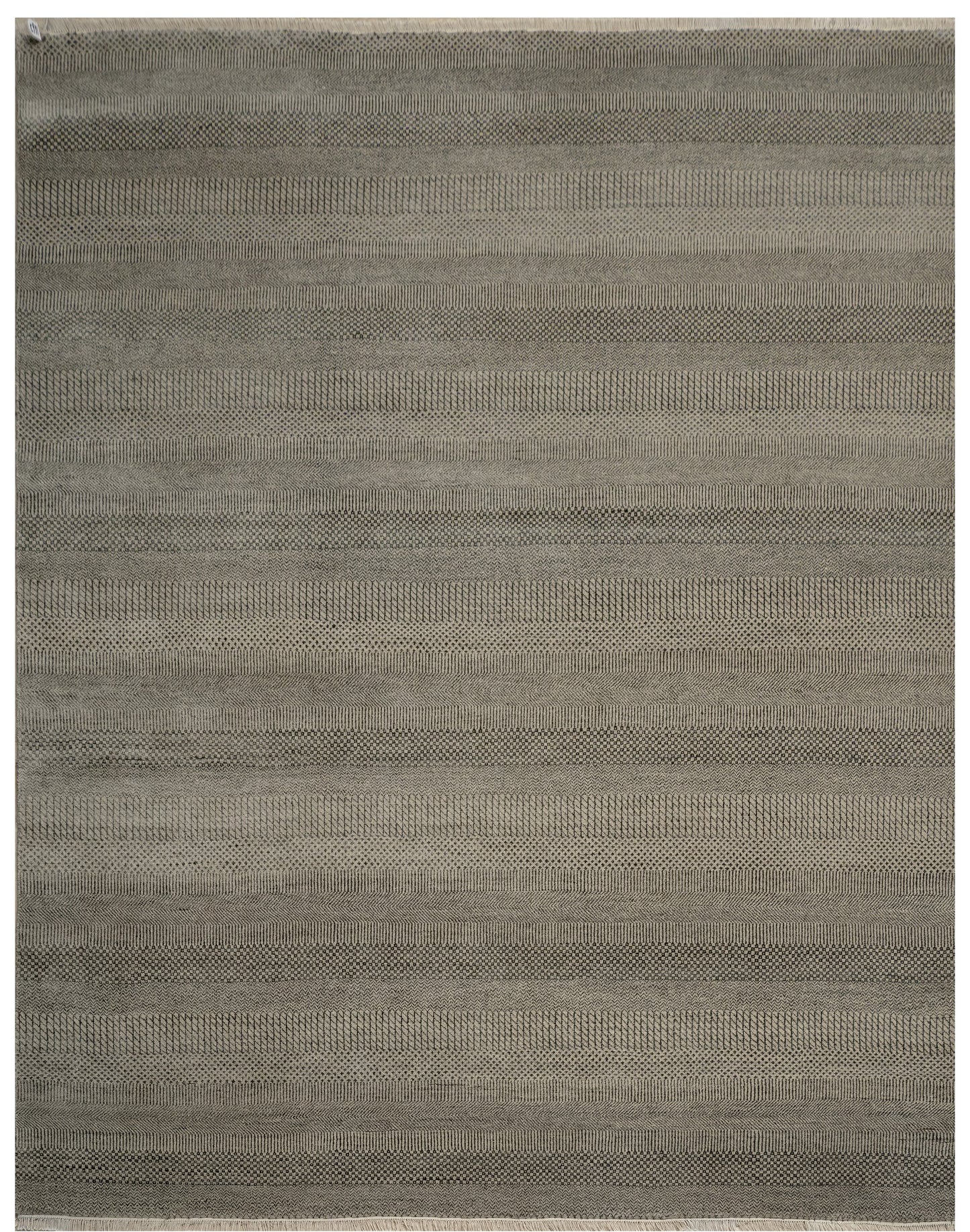 Hand knotted NZ wool and silk pile 11/11 Scandi-Texture designer rug 314x244 cm | Rug #31955