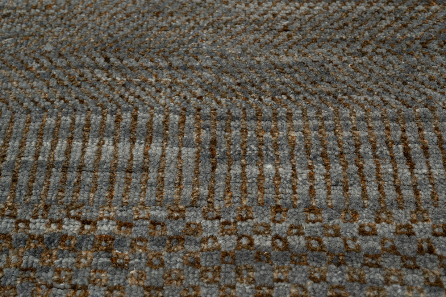 Hand knotted Scandinavian texture design carpet 418x298 cm | Rug #31958