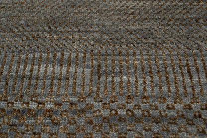 Hand knotted Scandinavian texture design carpet 418x298 cm | Rug #31958