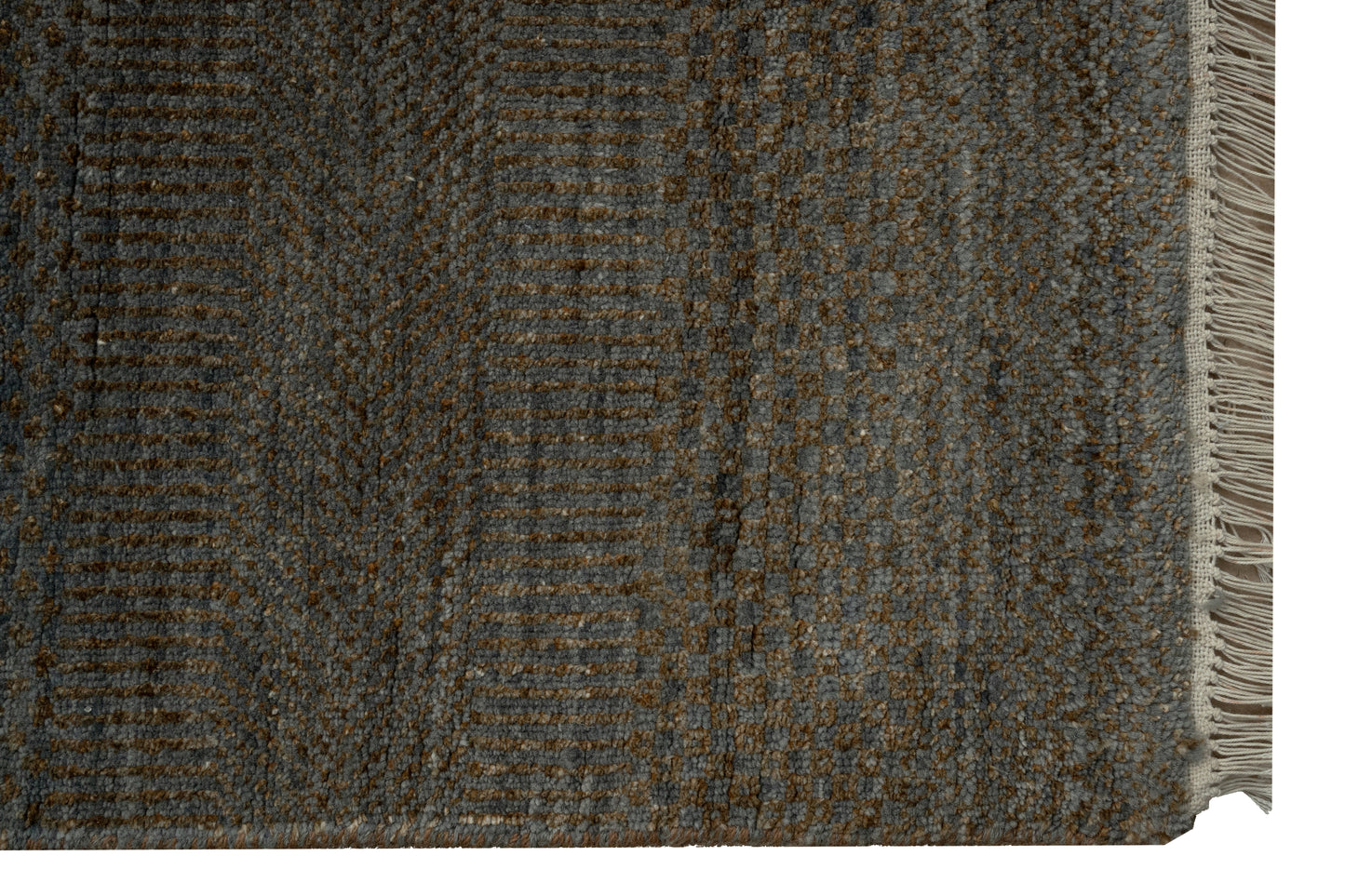 Hand knotted Scandinavian texture design carpet 418x298 cm | Rug #31958