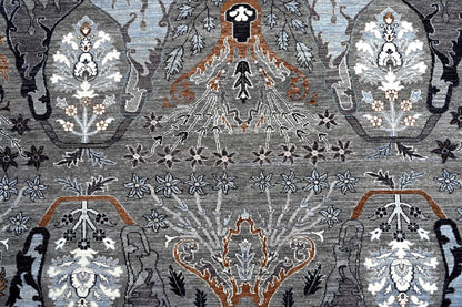 Transitional Garous, 100% handspun Gazi wool pile 202x243cm | Rug# 31998