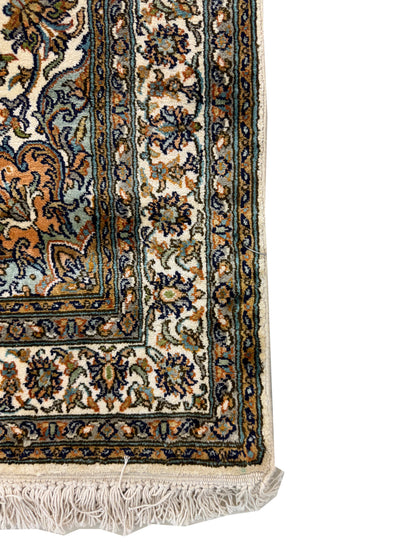 Hand-Knotted Kashmir Pure Silk Runner 218x79 cm | Rug# 32032