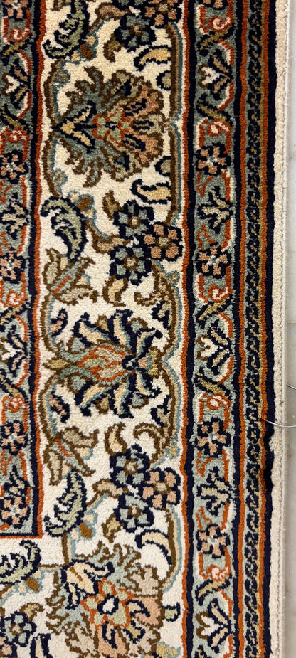 Hand knotted Kashmir pure silk pile rug, 155x94cm | Rug# 32043