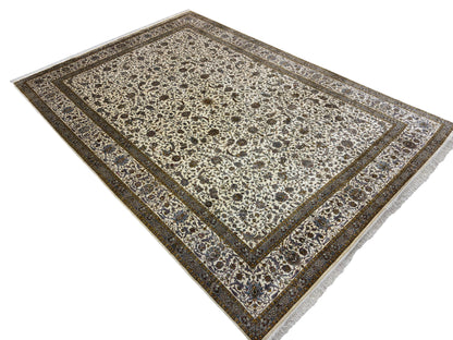 Oversize Superfine 24/24 pure silk Kashmir carpet 429x300cm | Rug# 32064