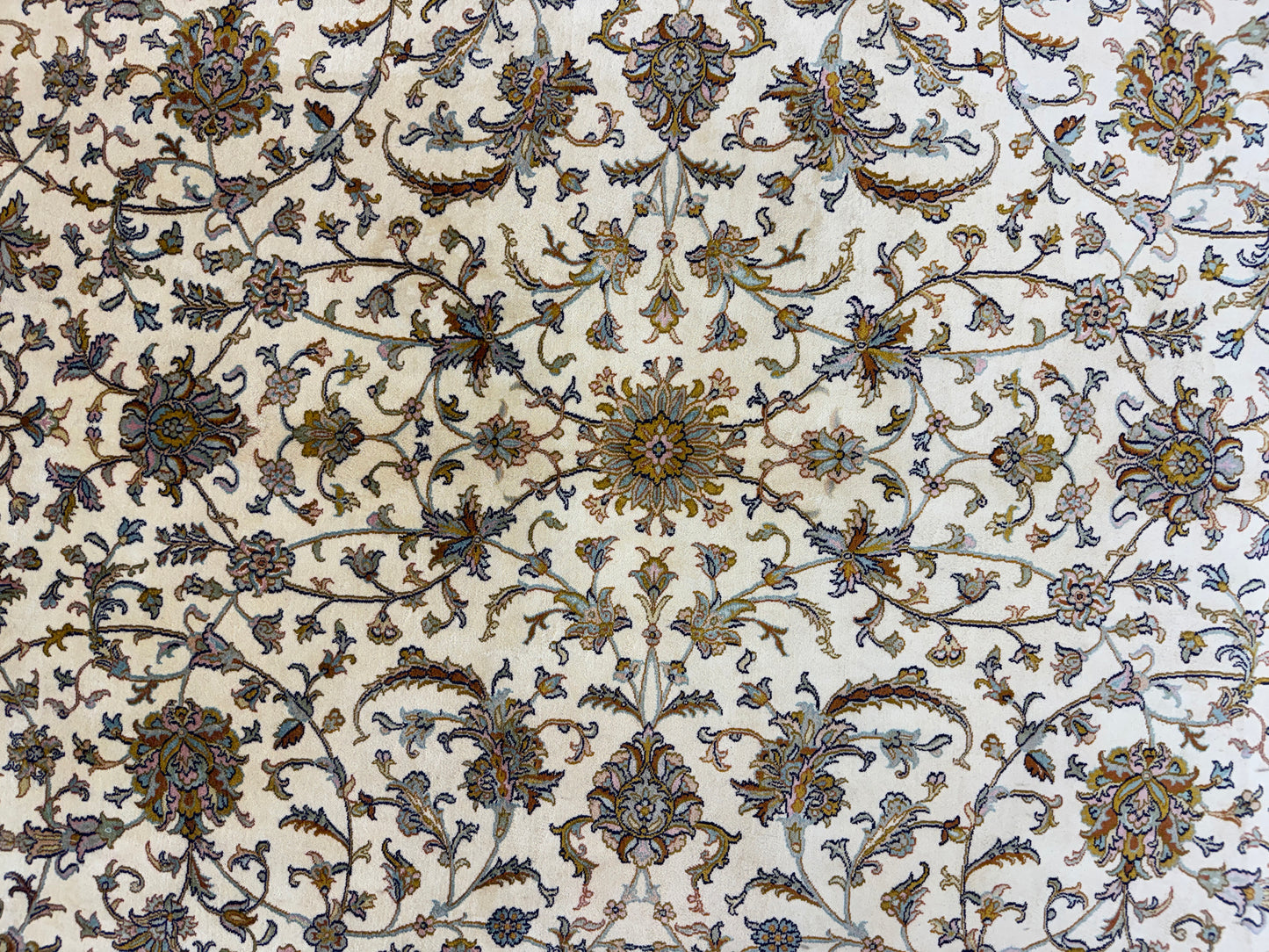 Oversize Superfine 24/24 pure silk Kashmir carpet 429x300cm | Rug# 32064