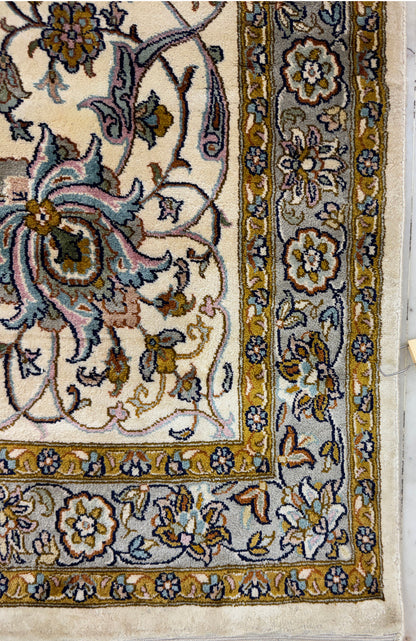 Oversize Superfine 24/24 pure silk Kashmir carpet 429x300cm | Rug# 32064
