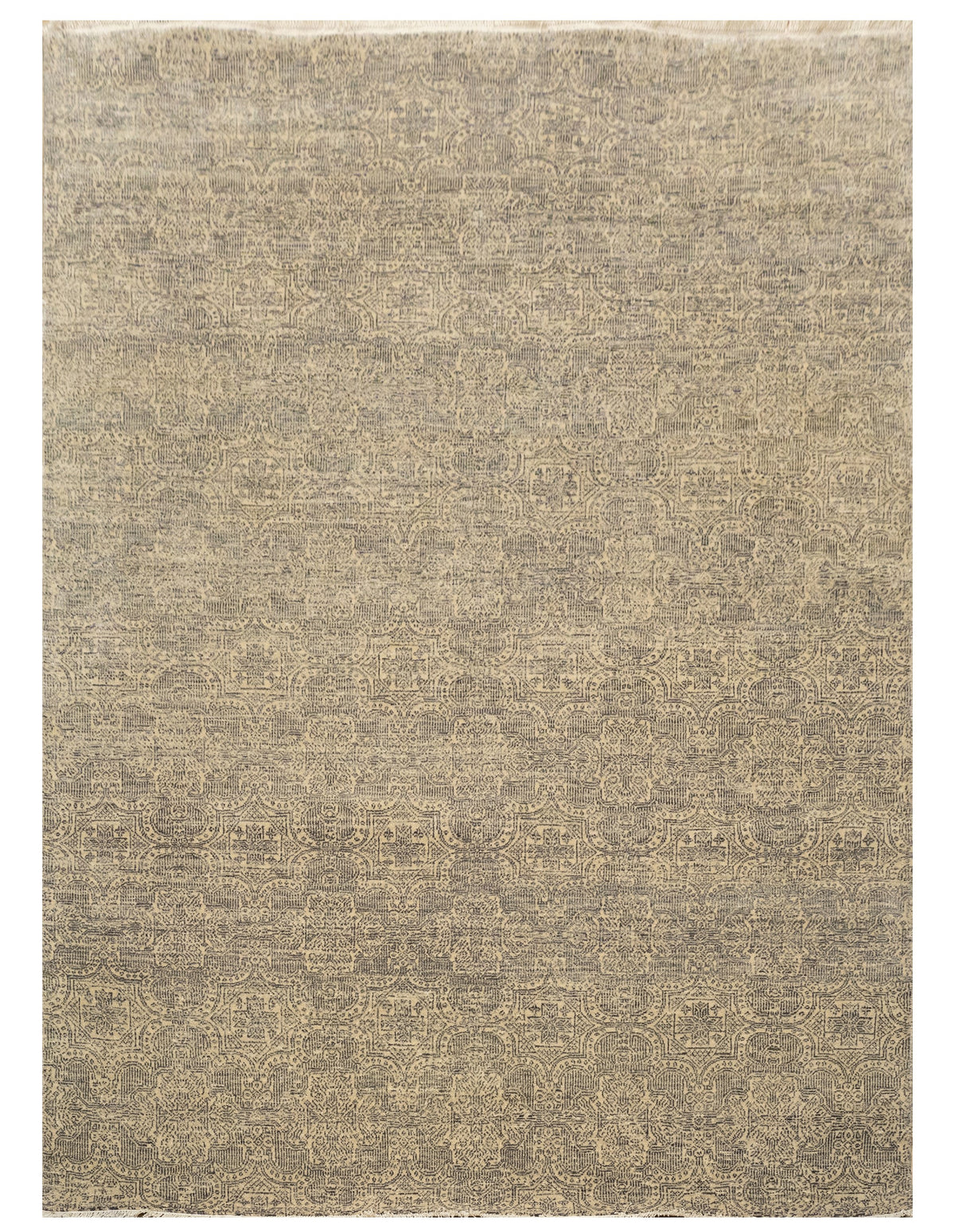 Custom-Made Transitional Wool & Silk Transitional Rug 277x185 cm | Rug# 32069