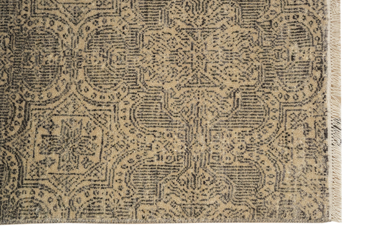 Custom-Made Transitional Wool & Silk Transitional Rug 277x185 cm | Rug# 32069