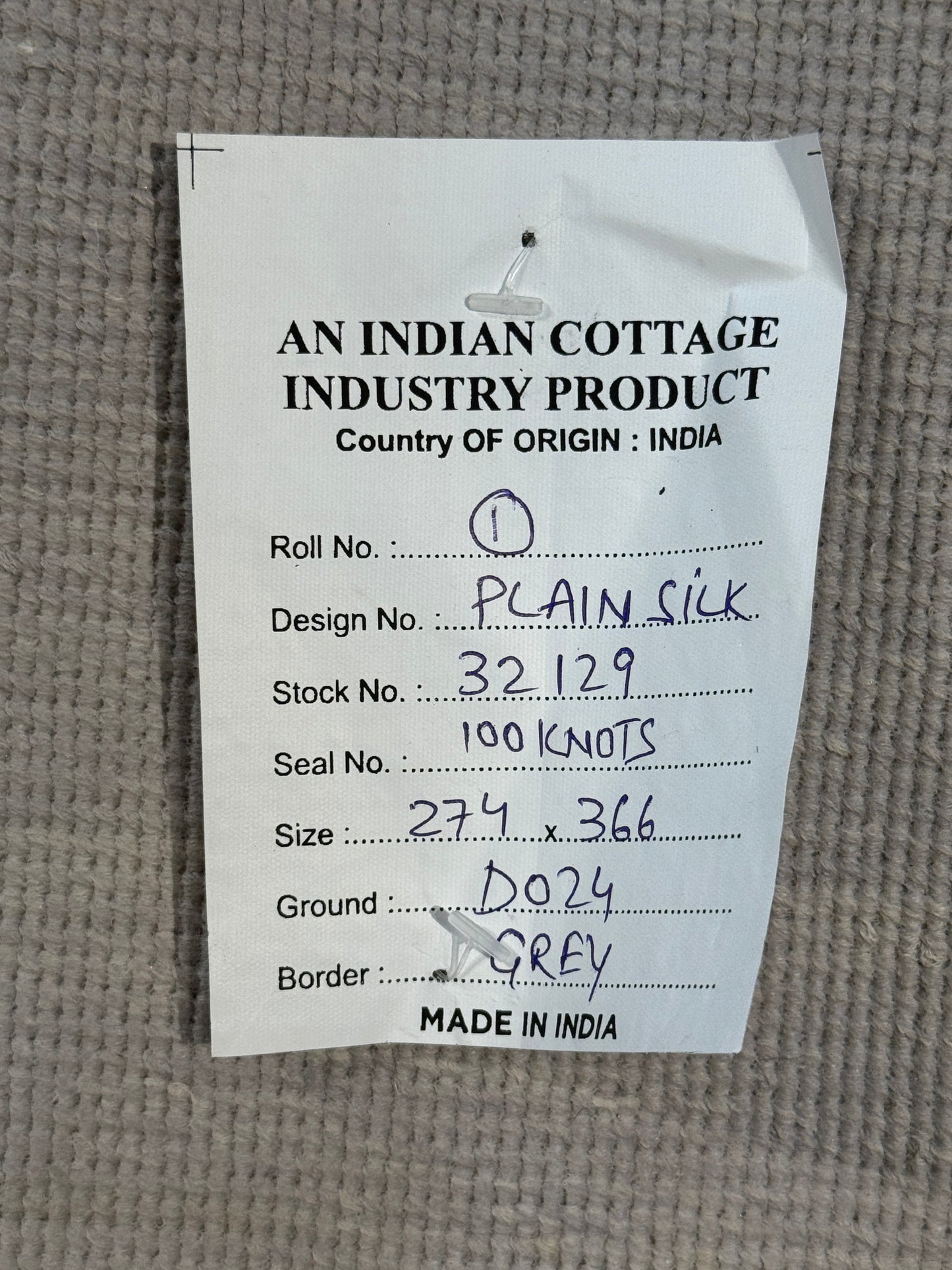 Custom made modern designer rug in pure silk 350x248 cm | Rug# 32129