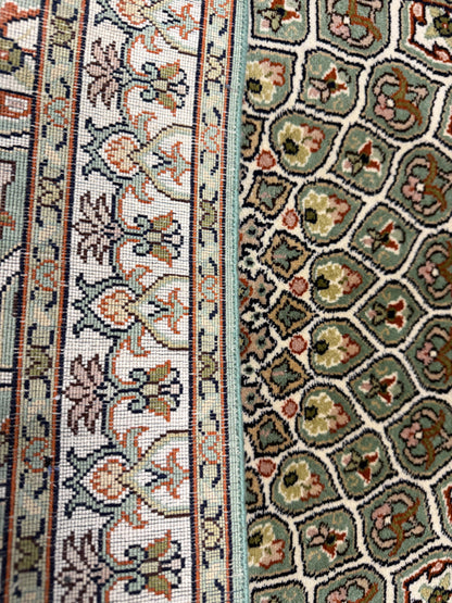 Kashmir Pure Silk Dome Design Rug 94x61 cm | Rug# 32146