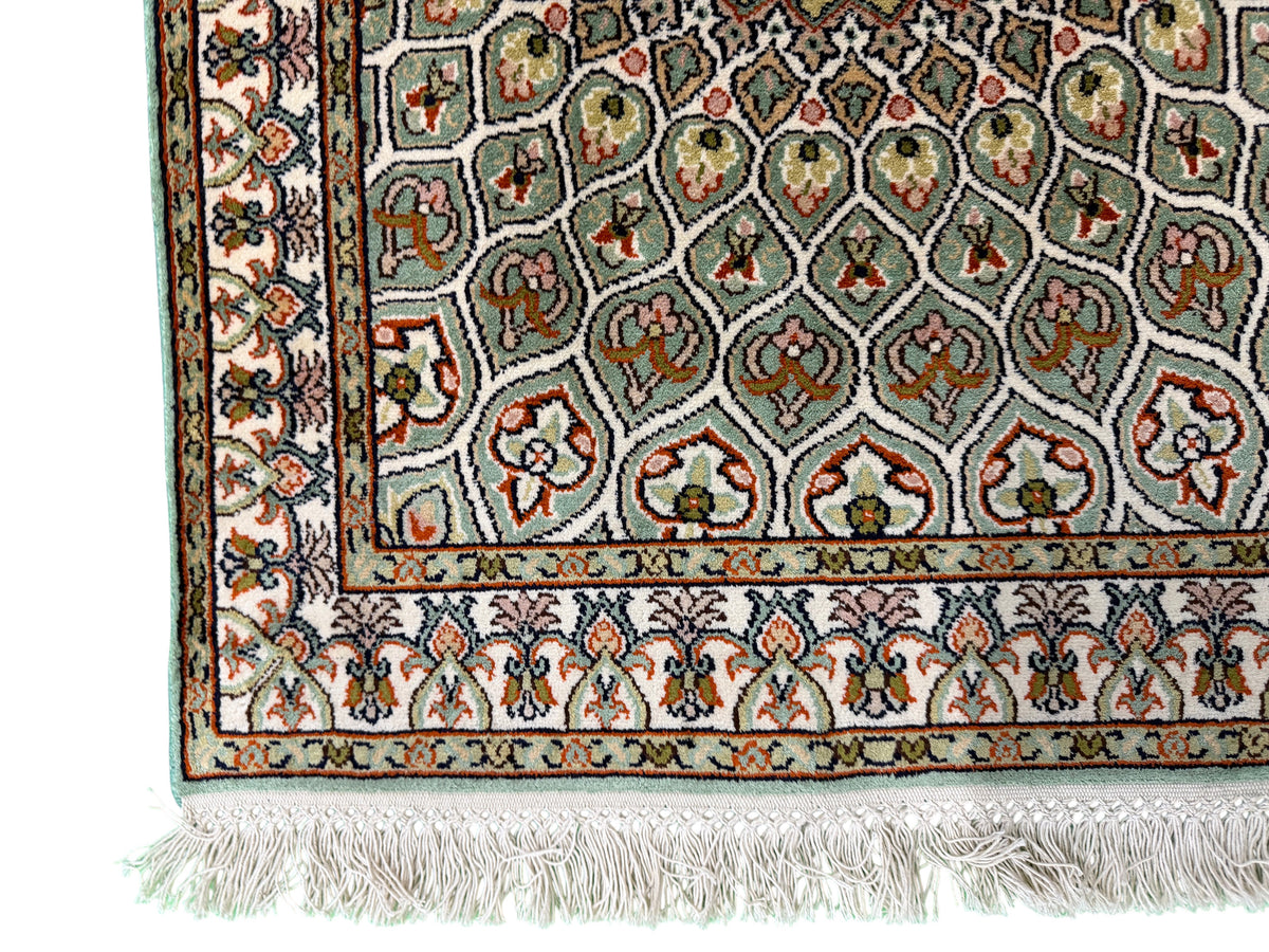 Kashmir Pure Silk Dome Design Rug 94x61 cm | Rug# 32146
