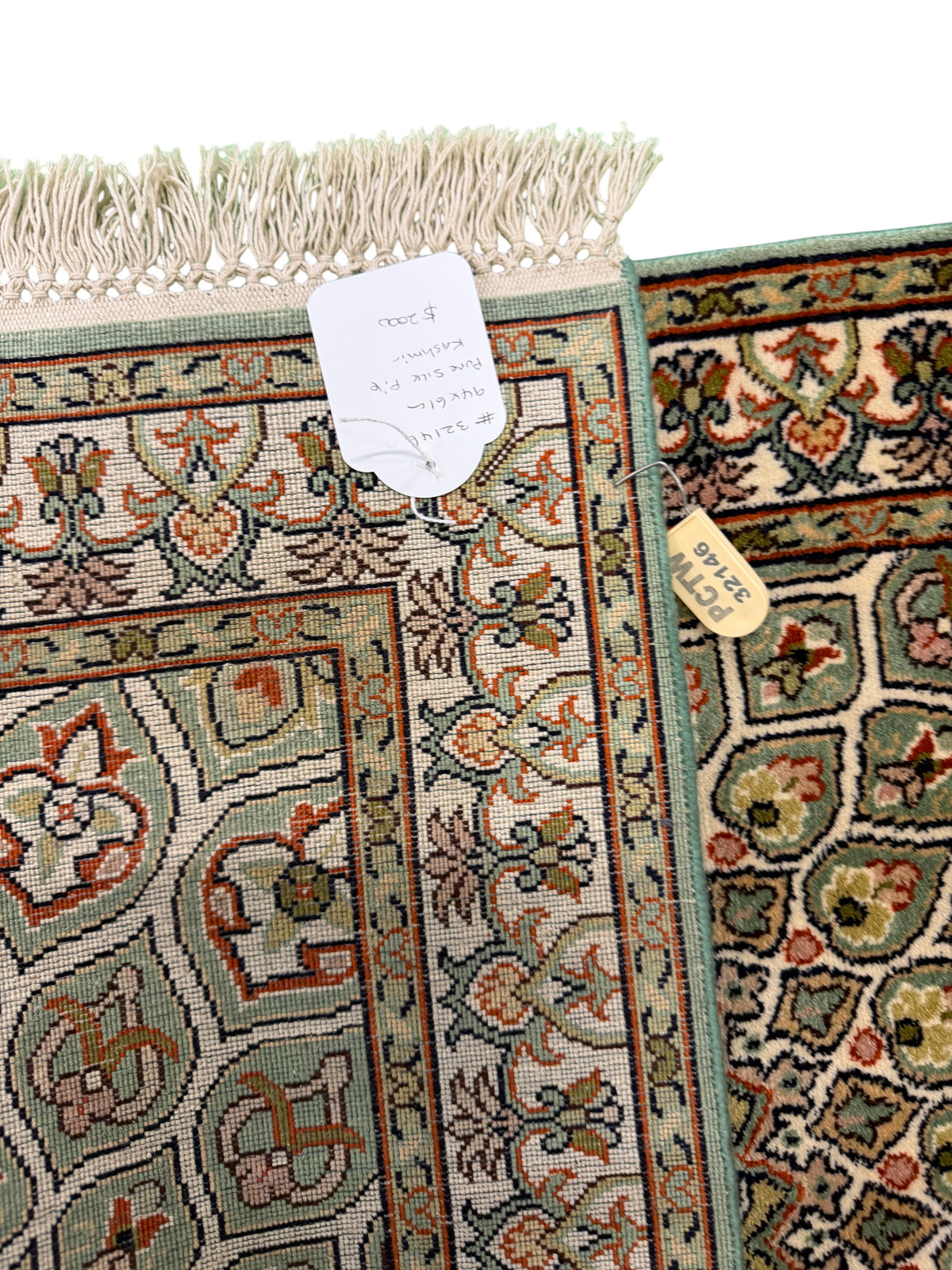 Kashmir Pure Silk Dome Design Rug 94x61 cm | Rug# 32146