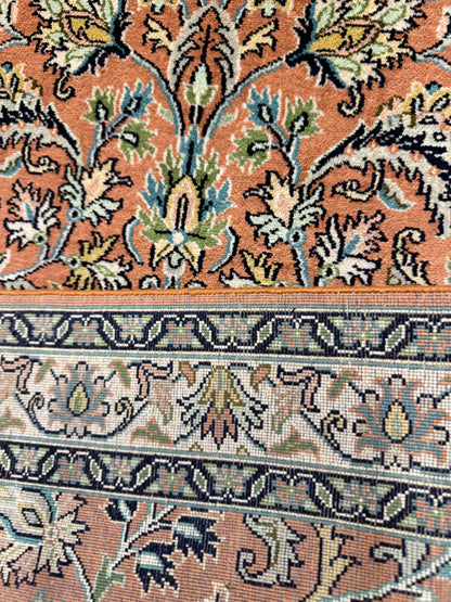 Kashmir Silk Floral Rug 97x64 cm | Rug# 32148