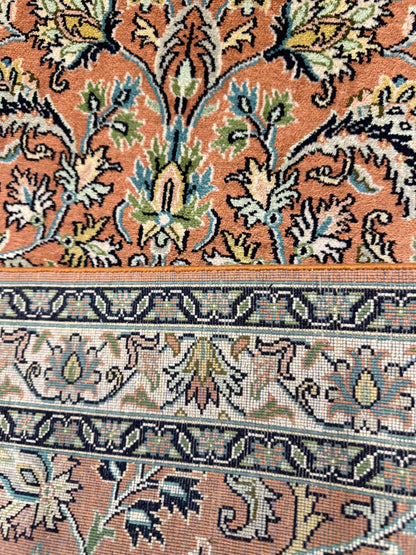 Kashmir Silk Floral Rug 97x64 cm | Rug# 32148