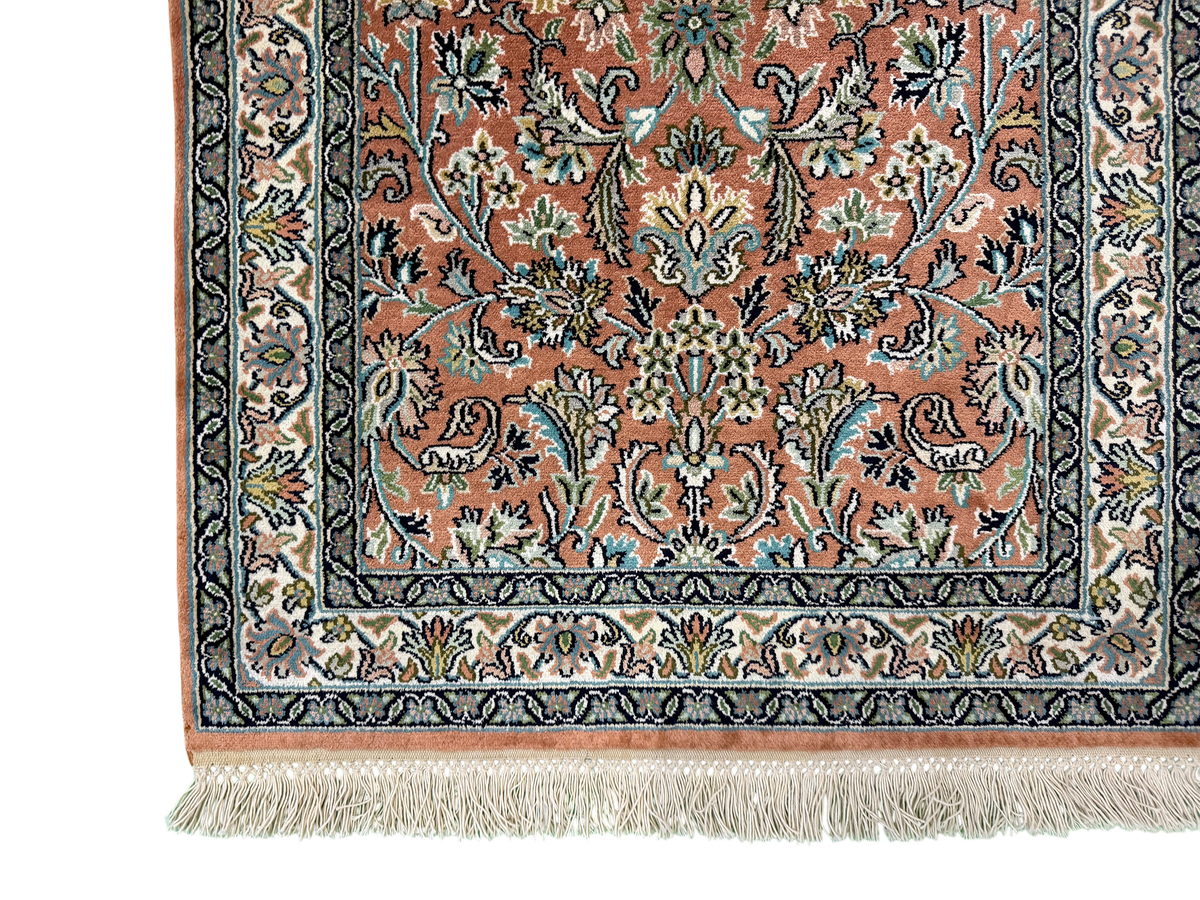 Kashmir Silk Floral Rug 97x64 cm | Rug# 32148