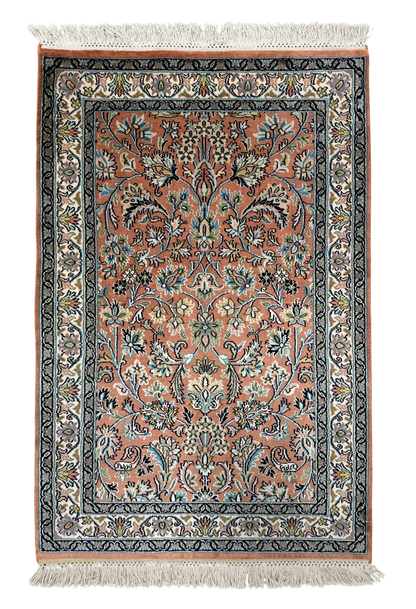 Kashmir Silk Floral Rug 97x64 cm | Rug# 32148