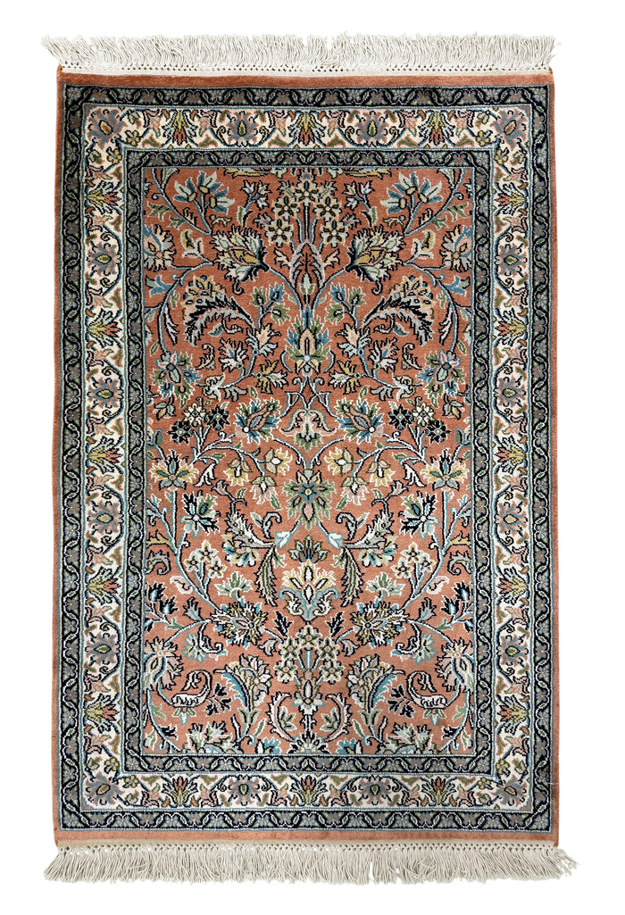 Kashmir Silk Floral Rug 97x64 cm | Rug# 32148