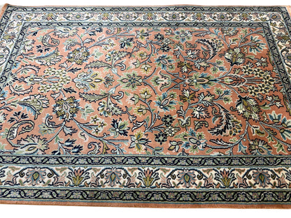 Kashmir Silk Floral Design Rug 100x65 cm | Rug# 32149