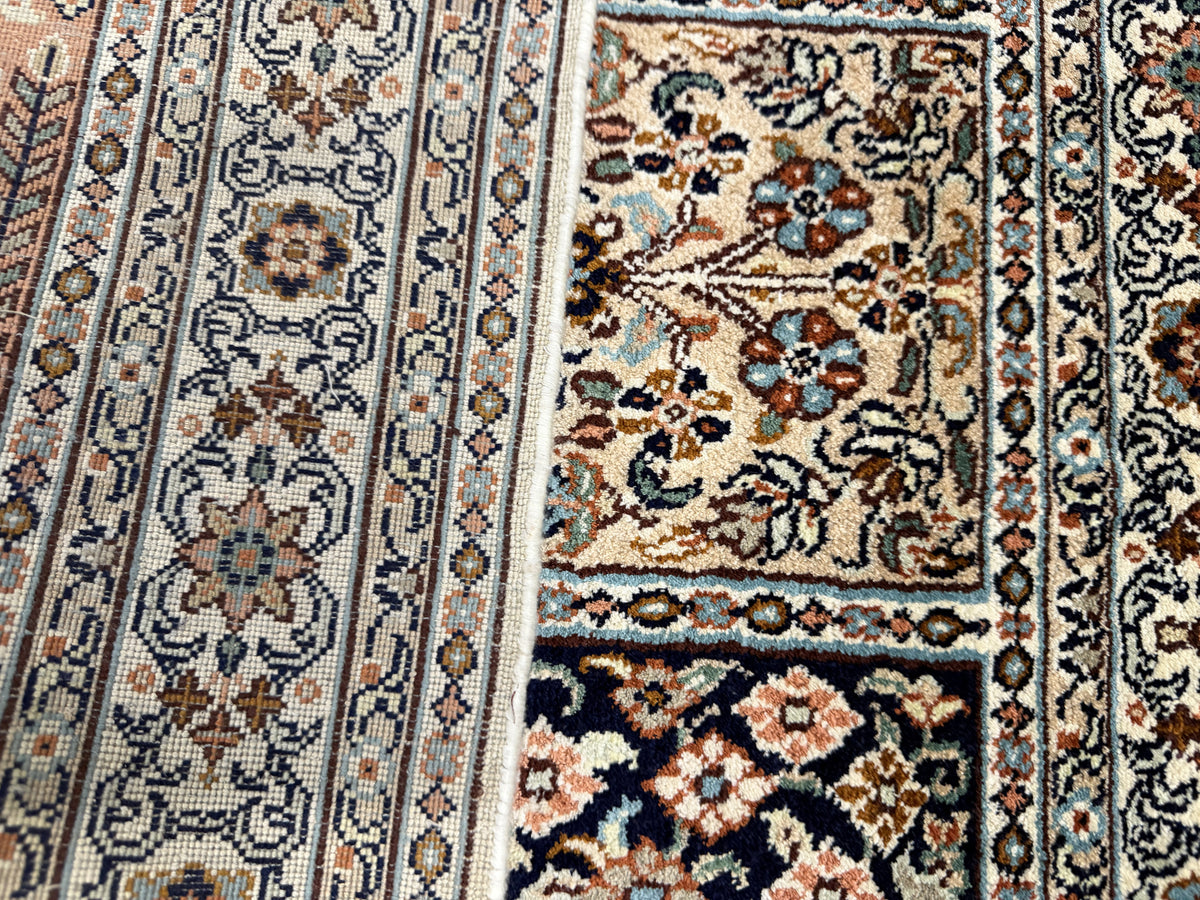 Kashmir Silk Safavid Garden Rug 90x65 cm | Rug# 32150