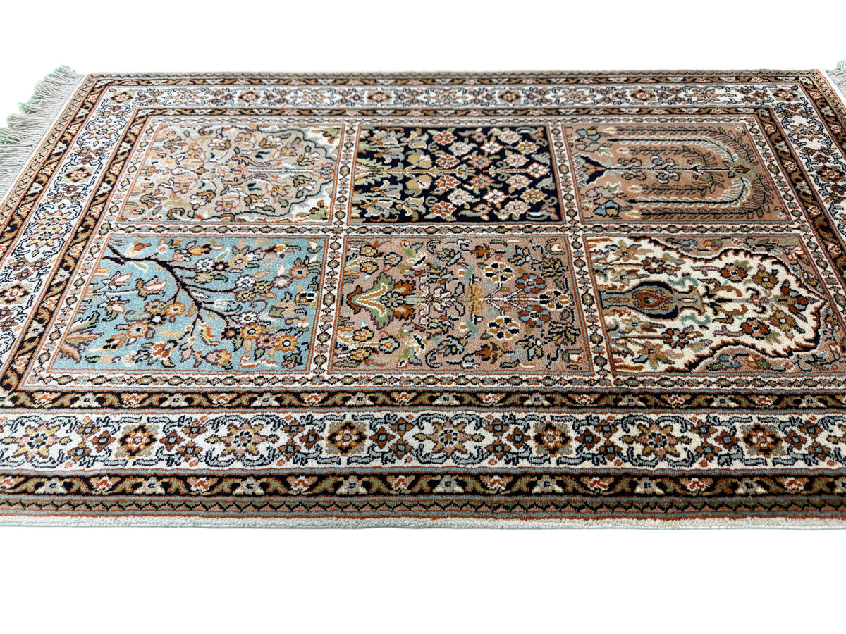 Kashmir Silk Garden Design Rug 101x62 cm | Rug# 32151