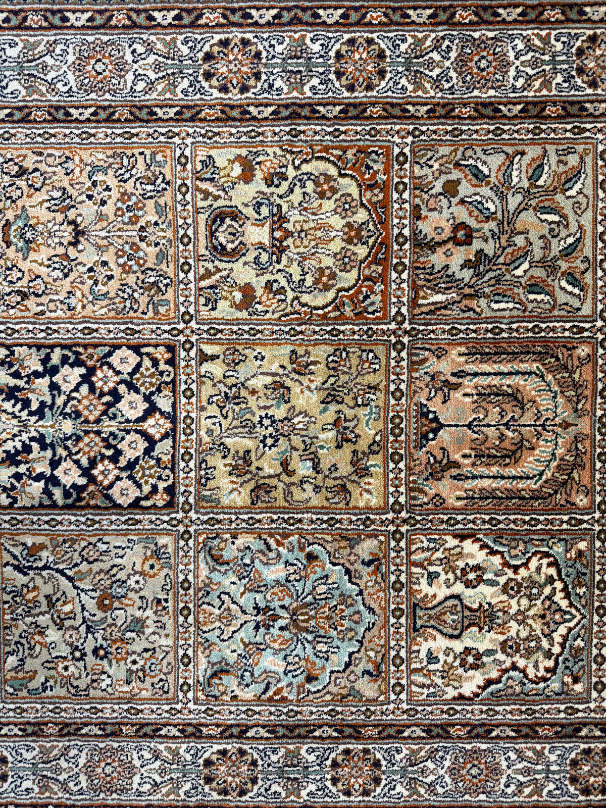 Kashmir Silk Safavid Garden Rug 123x80 cm | Rug# 32154