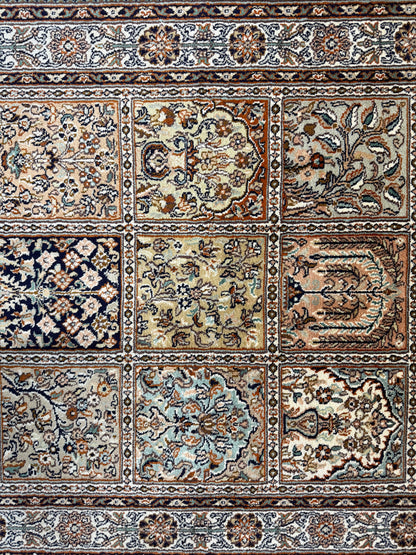 Kashmir Silk Safavid Garden Rug 123x80 cm | Rug# 32154