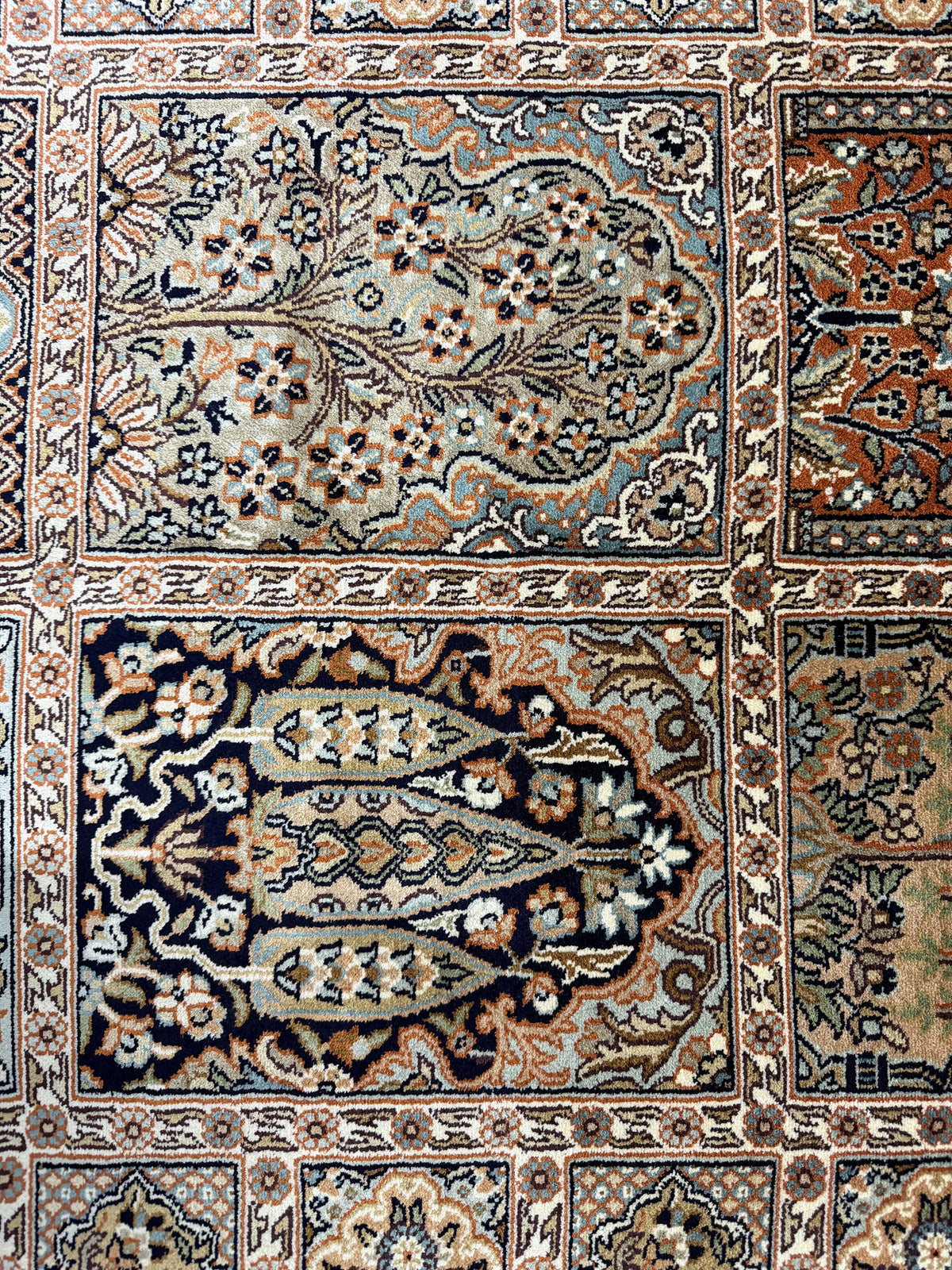 Kashmir Silk Safavid Garden Rug 124x78 cm | Rug# 32156