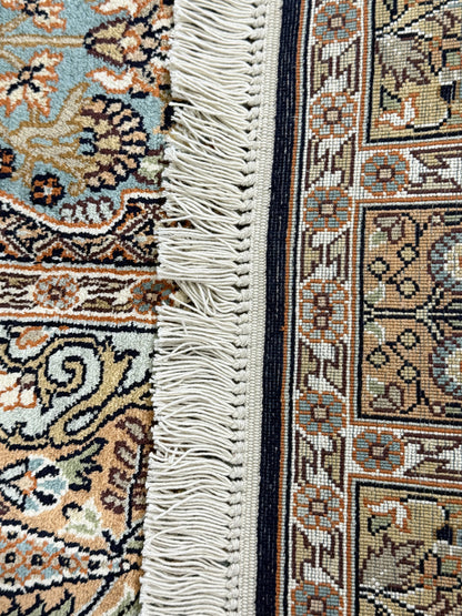 Kashmir Silk Safavid Garden Rug 124x78 cm | Rug# 32156