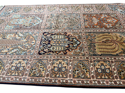 Kashmir Silk Safavid Garden Rug 124x78 cm | Rug# 32156