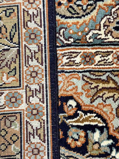 Kashmir Silk Safavid Garden Rug 124x78 cm | Rug# 32156