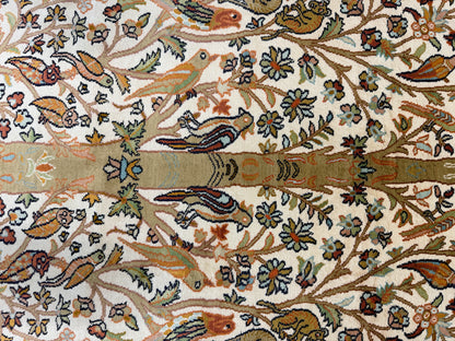 Kashmir Silk Tree of Life Garden Rug 188x122 cm | Rug# 32157